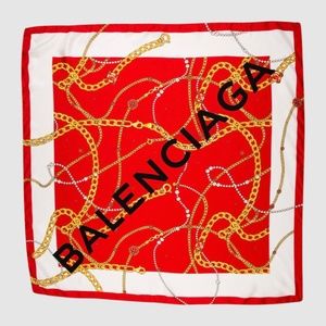 large balenciaga logo scarf